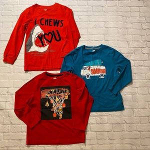 Lot of boys Holiday Christmas Valentine shirts size 6/7